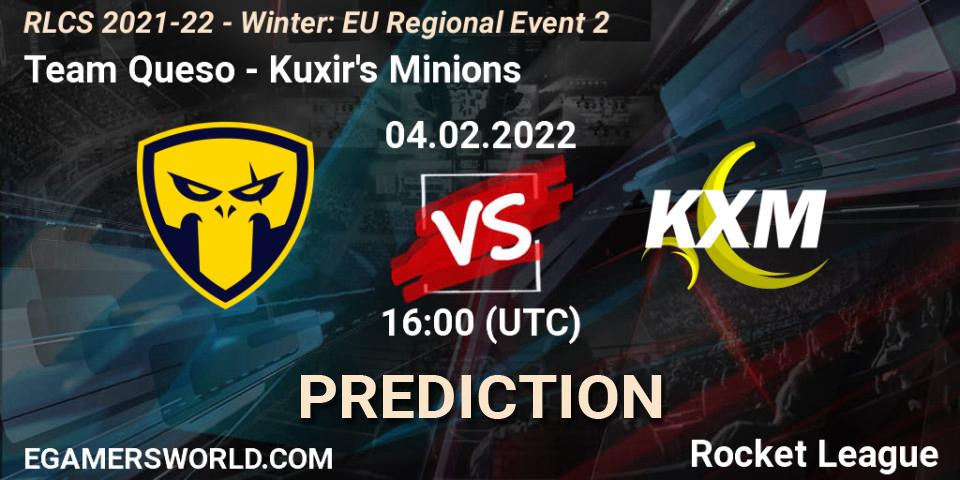 Team Queso - Kuxir's Minions: прогноз. 04.02.2022 at 16:00, Rocket League, RLCS 2021-22 - Winter: EU Regional Event 2