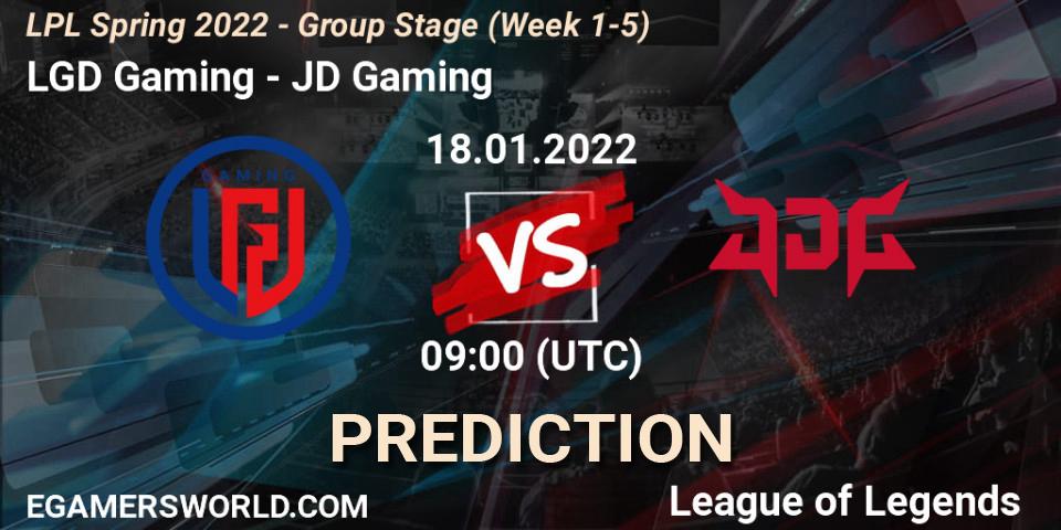LGD Gaming - JD Gaming: прогноз. 18.01.2022 at 09:00, LoL, LPL Spring 2022 - Group Stage (Week 1-5)