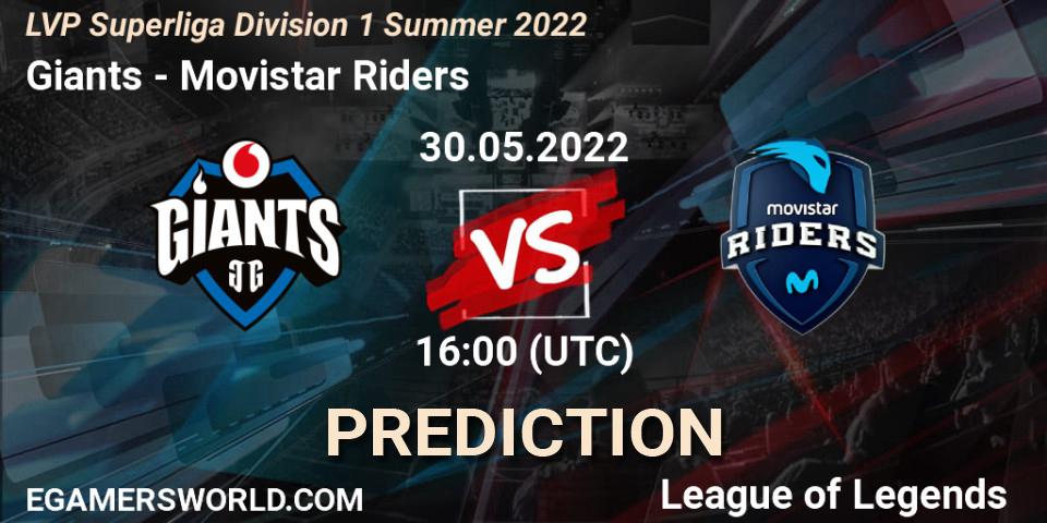 Giants - Movistar Riders: прогноз. 30.05.2022 at 16:00, LoL, LVP Superliga Division 1 Summer 2022