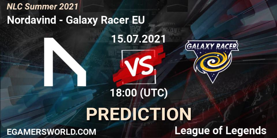 Nordavind - Galaxy Racer EU: прогноз. 15.07.2021 at 18:00, LoL, NLC Summer 2021