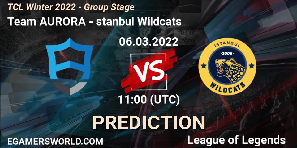 Team AURORA - İstanbul Wildcats: прогноз. 06.03.2022 at 11:00, LoL, TCL Winter 2022 - Group Stage