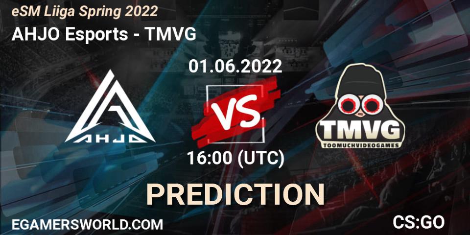 AHJO Esports - TMVG: прогноз. 01.06.2022 at 16:00, Counter-Strike (CS2), eSM Liiga Spring 2022