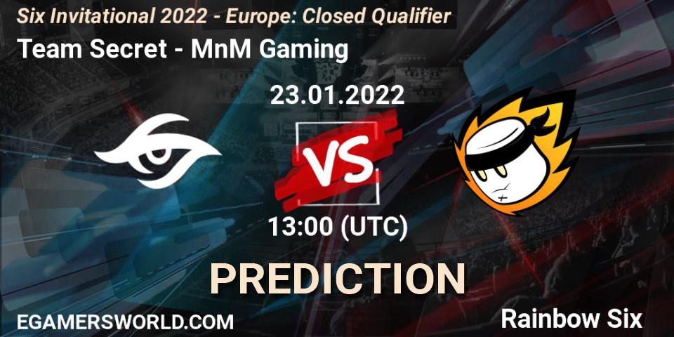 Team Secret - MnM Gaming: прогноз. 23.01.22, Rainbow Six, Six Invitational 2022 - Europe: Closed Qualifier