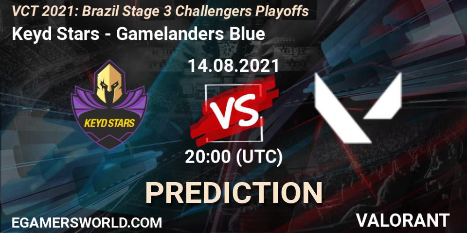 Keyd Stars - Gamelanders Blue: прогноз. 14.08.2021 at 20:00, VALORANT, VCT 2021: Brazil Stage 3 Challengers Playoffs