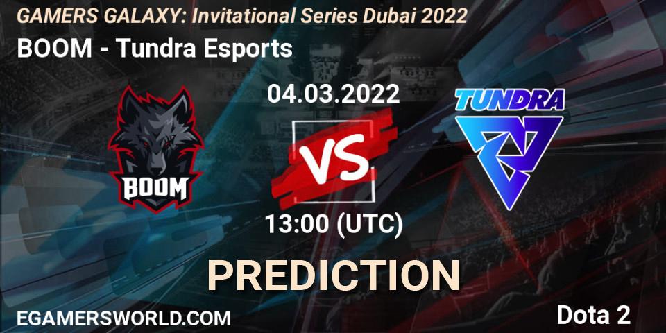 BOOM - Tundra Esports: прогноз. 04.03.2022 at 13:11, Dota 2, GAMERS GALAXY: Invitational Series Dubai 2022