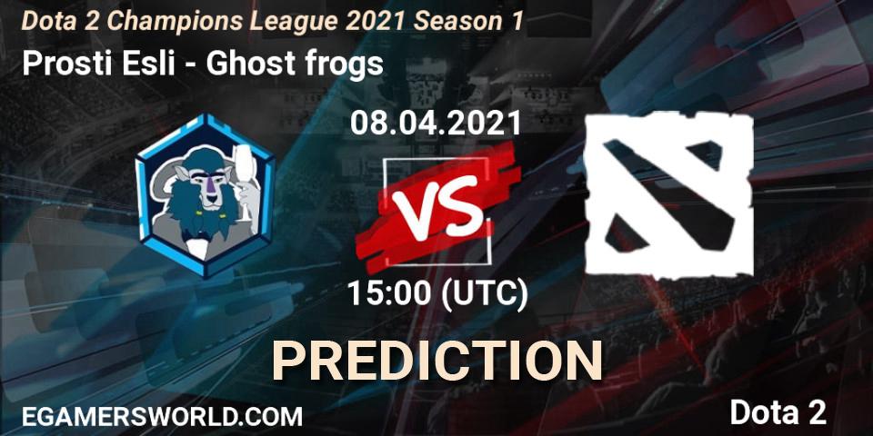 Prosti Esli - Ghost frogs: прогноз. 08.04.2021 at 14:36, Dota 2, Dota 2 Champions League 2021 Season 1
