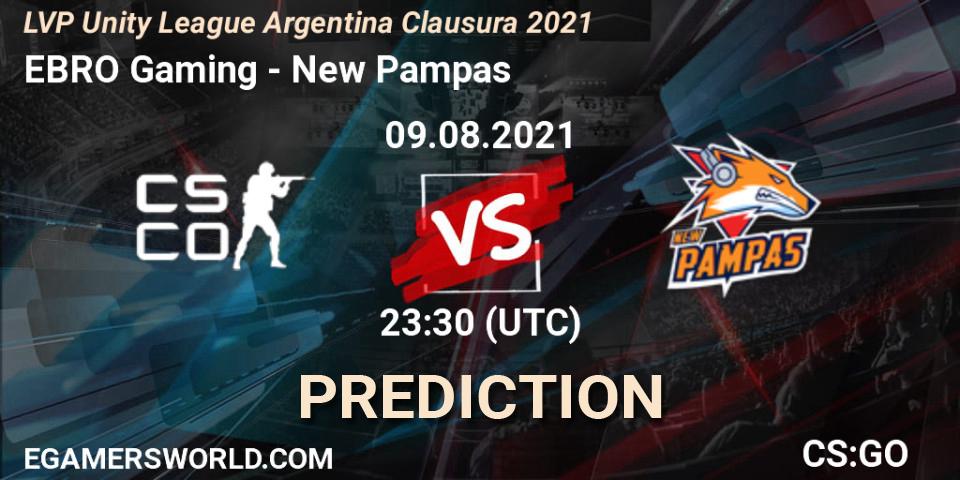 EBRO Gaming - New Pampas: прогноз. 09.08.2021 at 23:30, Counter-Strike (CS2), LVP Unity League Argentina Clausura 2021