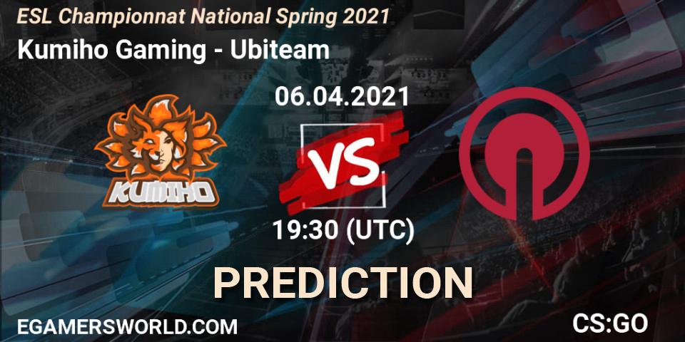 Kumiho Gaming - Ubiteam: прогноз. 06.04.2021 at 18:30, Counter-Strike (CS2), ESL Championnat National Spring 2021