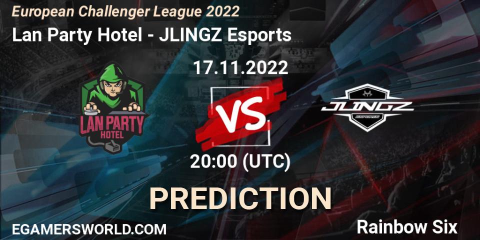 Lan Party Hotel - JLINGZ Esports: прогноз. 17.11.2022 at 20:00, Rainbow Six, European Challenger League 2022