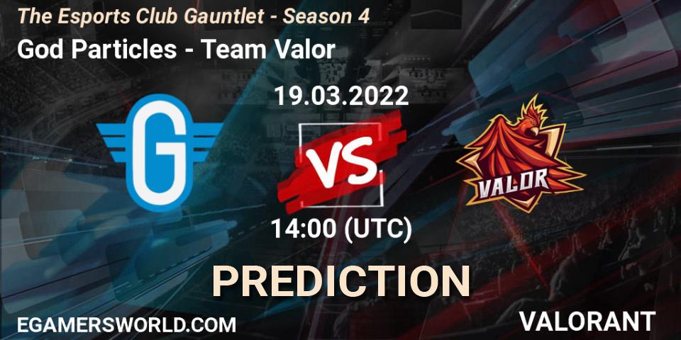 God Particles - Team Valor: прогноз. 19.03.2022 at 14:00, VALORANT, The Esports Club Gauntlet - Season 4