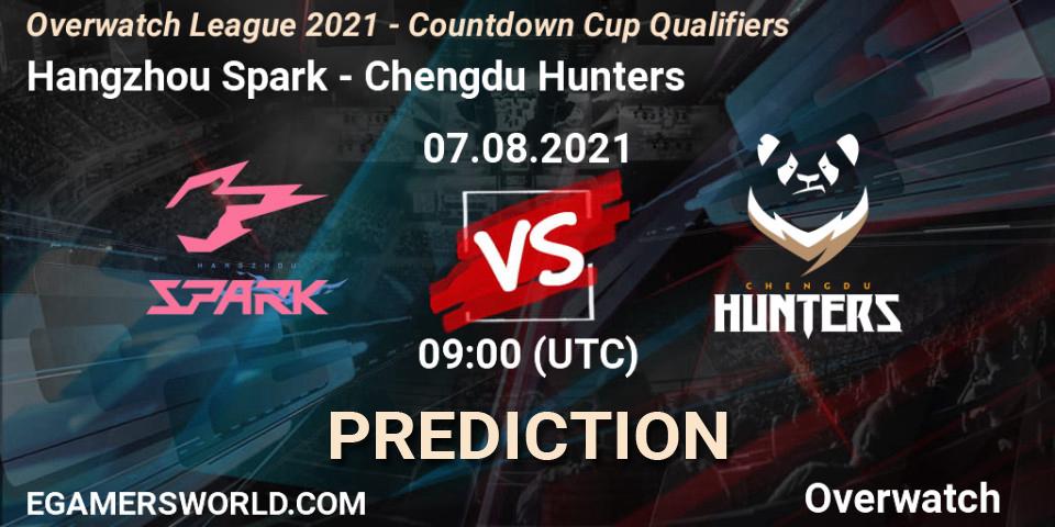 Hangzhou Spark - Chengdu Hunters: прогноз. 13.08.2021 at 09:00, Overwatch, Overwatch League 2021 - Countdown Cup Qualifiers