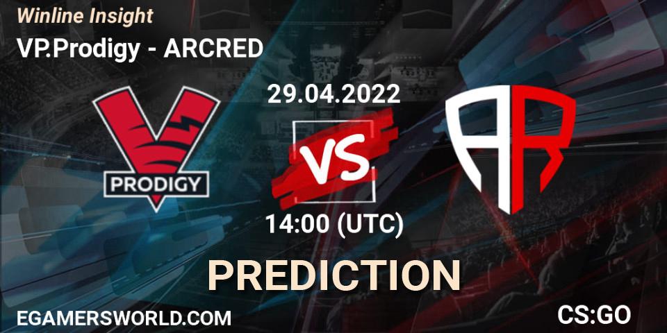 VP.Prodigy - ARCRED: прогноз. 29.04.2022 at 14:00, Counter-Strike (CS2), Winline Insight