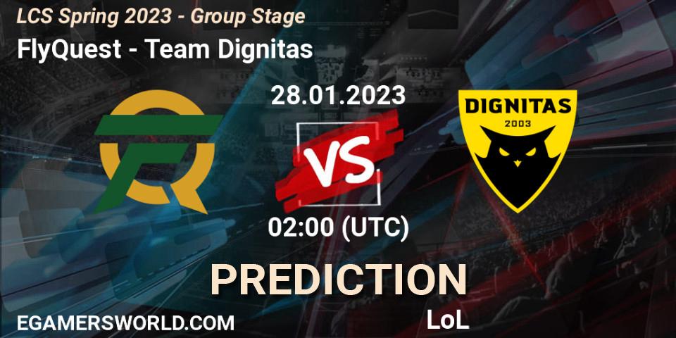 FlyQuest - Team Dignitas: прогноз. 28.01.23, LoL, LCS Spring 2023 - Group Stage