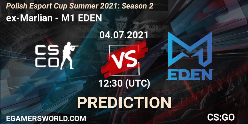 ex-Marlian - M1 EDEN: прогноз. 04.07.2021 at 12:30, Counter-Strike (CS2), Polish Esport Cup Summer 2021: Season 2