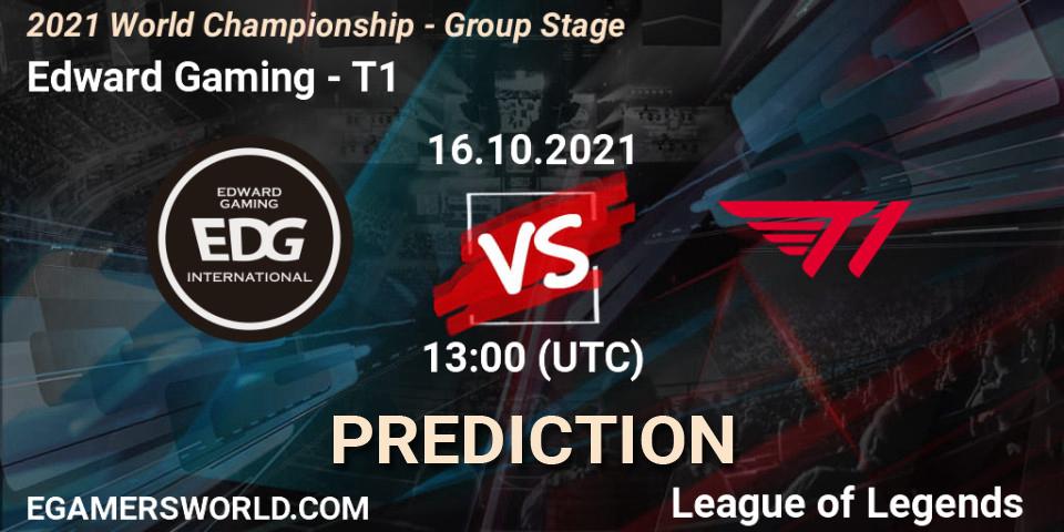 Edward Gaming - T1: прогноз. 16.10.2021 at 13:00, LoL, 2021 World Championship - Group Stage