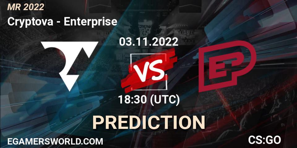 Cryptova - Enterprise: прогноз. 03.11.2022 at 18:30, Counter-Strike (CS2), Mistrovství ČR 2022