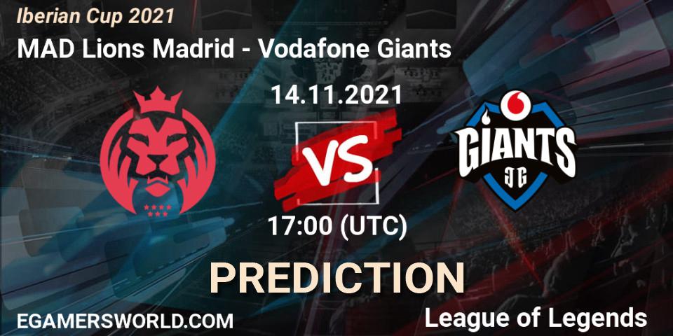 MAD Lions Madrid - Vodafone Giants: прогноз. 14.11.2021 at 17:00, LoL, Iberian Cup 2021