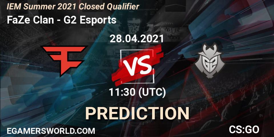 FaZe Clan - G2 Esports: прогноз. 28.04.2021 at 11:30, Counter-Strike (CS2), IEM Summer 2021 Closed Qualifier