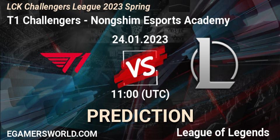 T1 Challengers - Nongshim Esports Academy: прогноз. 24.01.2023 at 11:00, LoL, LCK Challengers League 2023 Spring