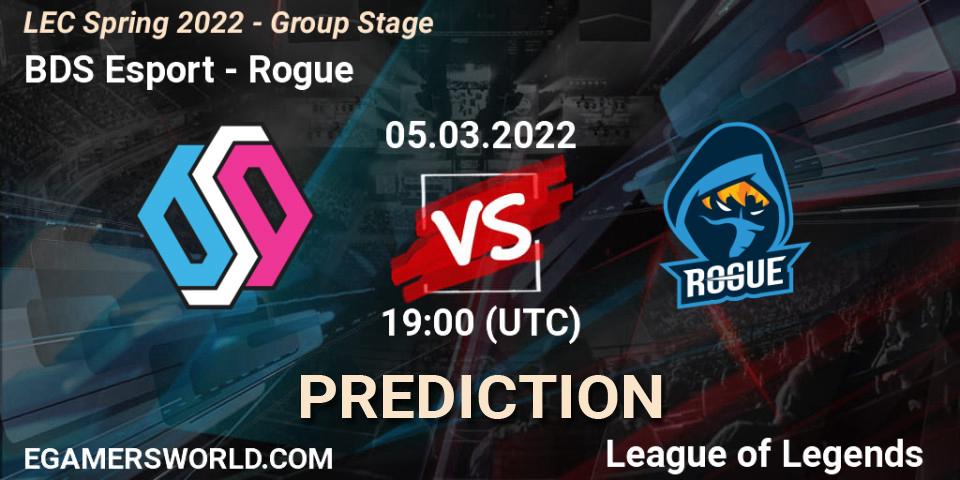 BDS Esport - Rogue: прогноз. 05.03.2022 at 18:00, LoL, LEC Spring 2022 - Group Stage