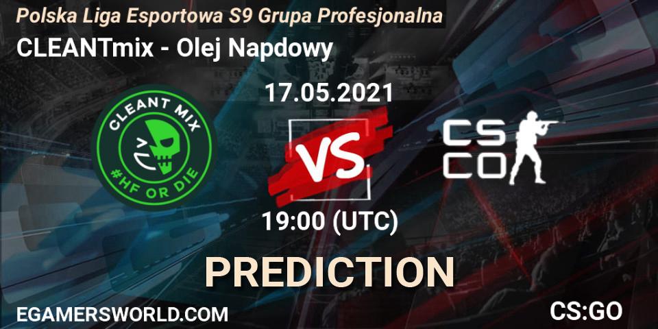 CLEANTmix - Olej Napędowy: прогноз. 17.05.2021 at 19:00, Counter-Strike (CS2), Polska Liga Esportowa S9 Grupa Profesjonalna