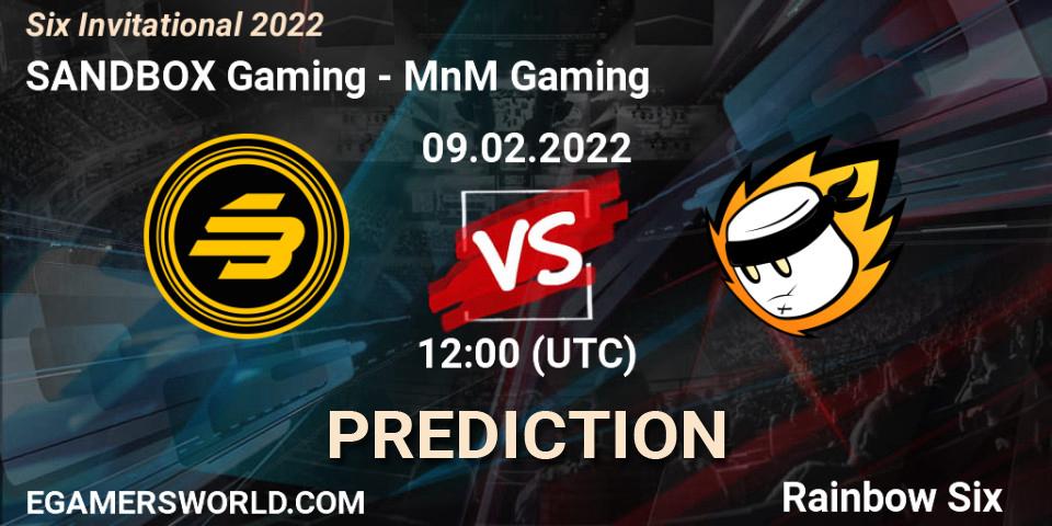 SANDBOX Gaming - MnM Gaming: прогноз. 09.02.2022 at 12:00, Rainbow Six, Six Invitational 2022