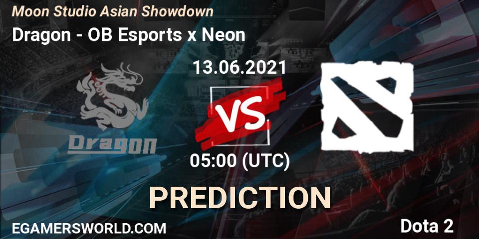Dragon - OB Esports x Neon: прогноз. 13.06.2021 at 06:01, Dota 2, Moon Studio Asian Showdown