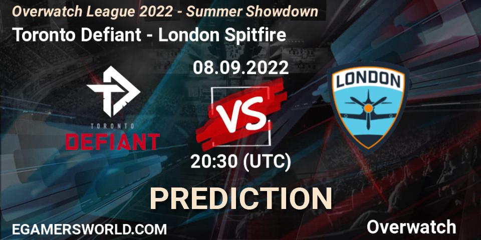 Toronto Defiant - London Spitfire: прогноз. 08.09.22, Overwatch, Overwatch League 2022 - Summer Showdown
