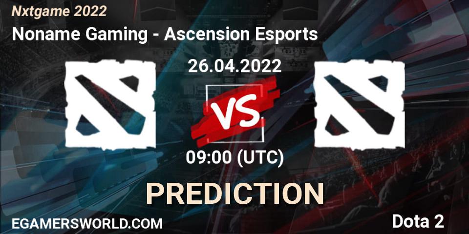 Noname Gaming - Ascension Esports: прогноз. 26.04.2022 at 09:01, Dota 2, Nxtgame 2022