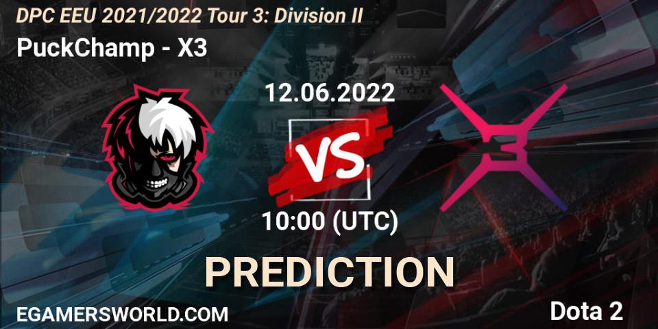 PuckChamp - X3: прогноз. 12.06.2022 at 10:00, Dota 2, DPC EEU 2021/2022 Tour 3: Division II