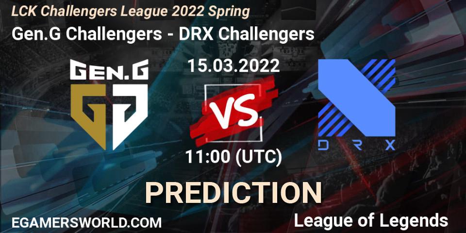 Gen.G Challengers - DRX Challengers: прогноз. 15.03.2022 at 11:00, LoL, LCK Challengers League 2022 Spring