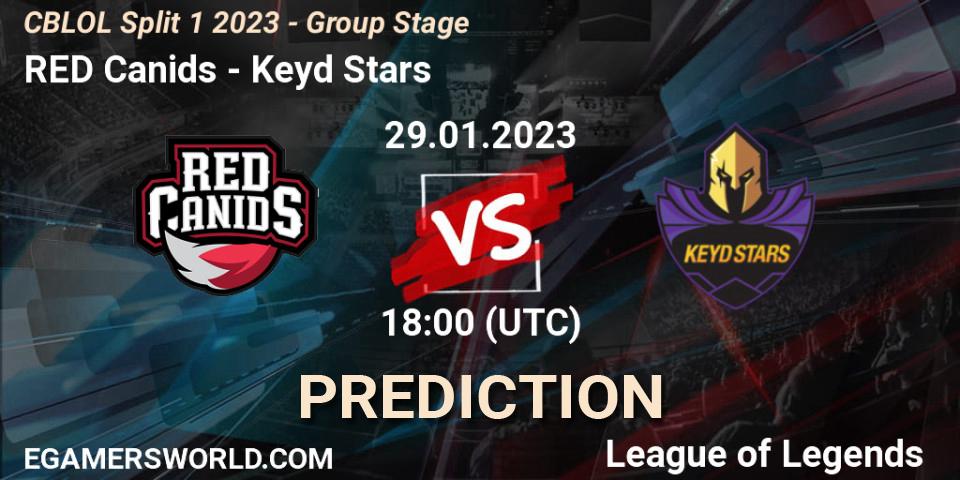 RED Canids - Keyd Stars: прогноз. 29.01.23, LoL, CBLOL Split 1 2023 - Group Stage