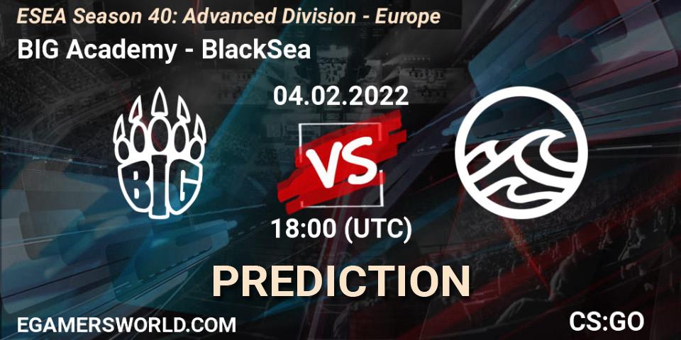 BIG Academy - BlackSea: прогноз. 04.02.2022 at 18:00, Counter-Strike (CS2), ESEA Season 40: Advanced Division - Europe