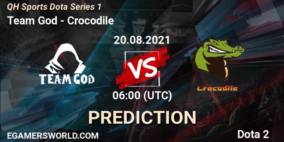 Team God - Crocodile: прогноз. 20.08.2021 at 08:52, Dota 2, QH Sports Dota Series 1