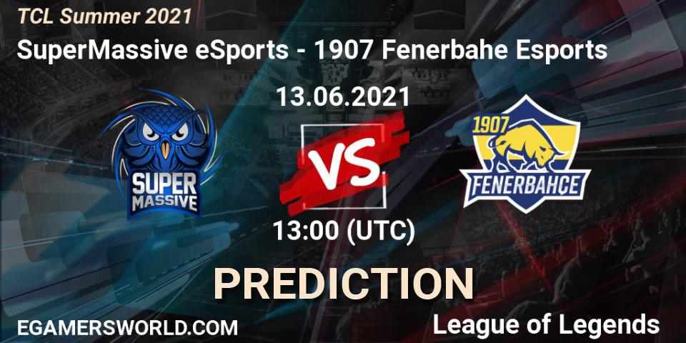 SuperMassive eSports - 1907 Fenerbahçe Esports: прогноз. 13.06.2021 at 13:00, LoL, TCL Summer 2021