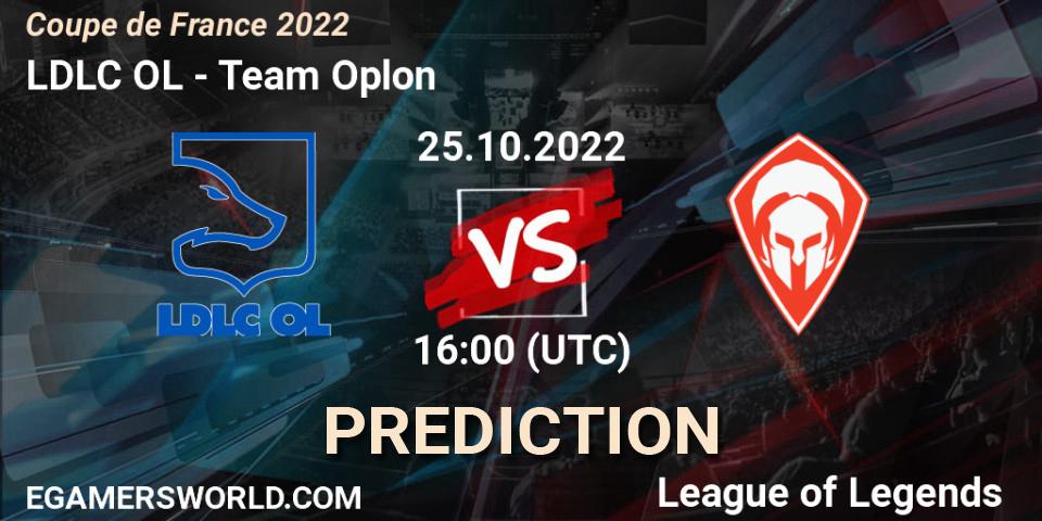 LDLC OL - Team Oplon: прогноз. 25.10.2022 at 16:00, LoL, Coupe de France 2022