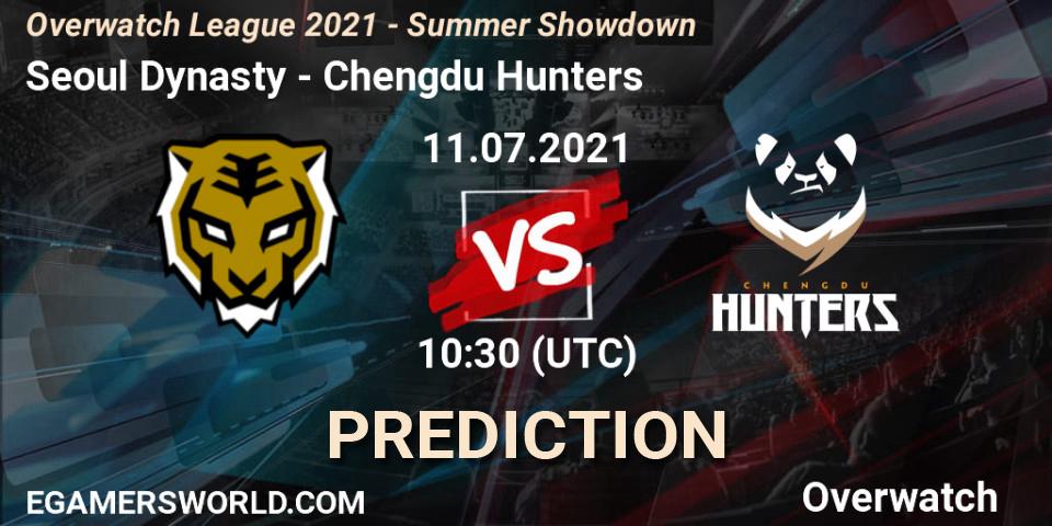 Seoul Dynasty - Chengdu Hunters: прогноз. 11.07.2021 at 10:30, Overwatch, Overwatch League 2021 - Summer Showdown