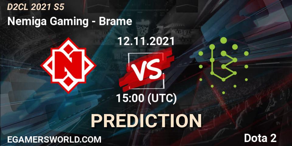 Nemiga Gaming - Brame: прогноз. 12.11.2021 at 15:00, Dota 2, Dota 2 Champions League 2021 Season 5
