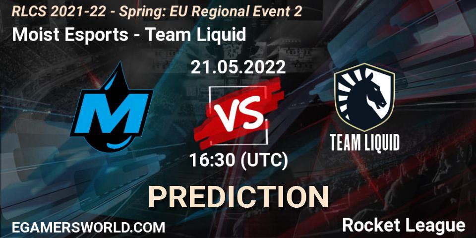 Moist Esports - Team Liquid: прогноз. 21.05.2022 at 16:30, Rocket League, RLCS 2021-22 - Spring: EU Regional Event 2