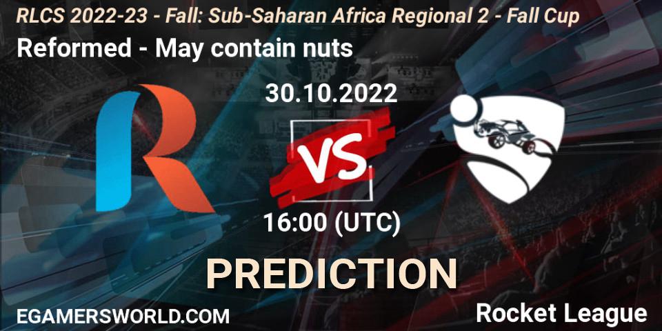Reformed - May contain nuts: прогноз. 30.10.2022 at 16:00, Rocket League, RLCS 2022-23 - Fall: Sub-Saharan Africa Regional 2 - Fall Cup