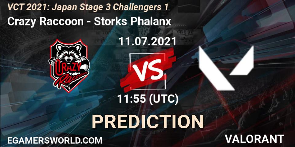 Crazy Raccoon - Storks Phalanx: прогноз. 11.07.2021 at 12:30, VALORANT, VCT 2021: Japan Stage 3 Challengers 1