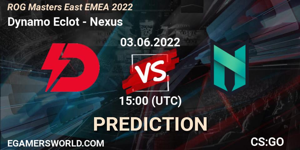 Dynamo Eclot - Nexus: прогноз. 03.06.22, CS2 (CS:GO), ROG Masters East EMEA 2022