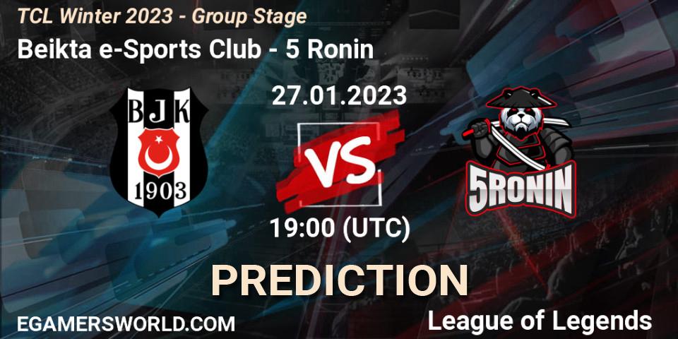 Beşiktaş e-Sports Club - 5 Ronin: прогноз. 27.01.2023 at 18:30, LoL, TCL Winter 2023 - Group Stage