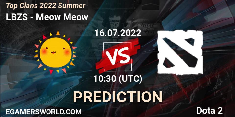 LBZS - Meow Meow: прогноз. 16.07.2022 at 10:07, Dota 2, Top Clans 2022 Summer