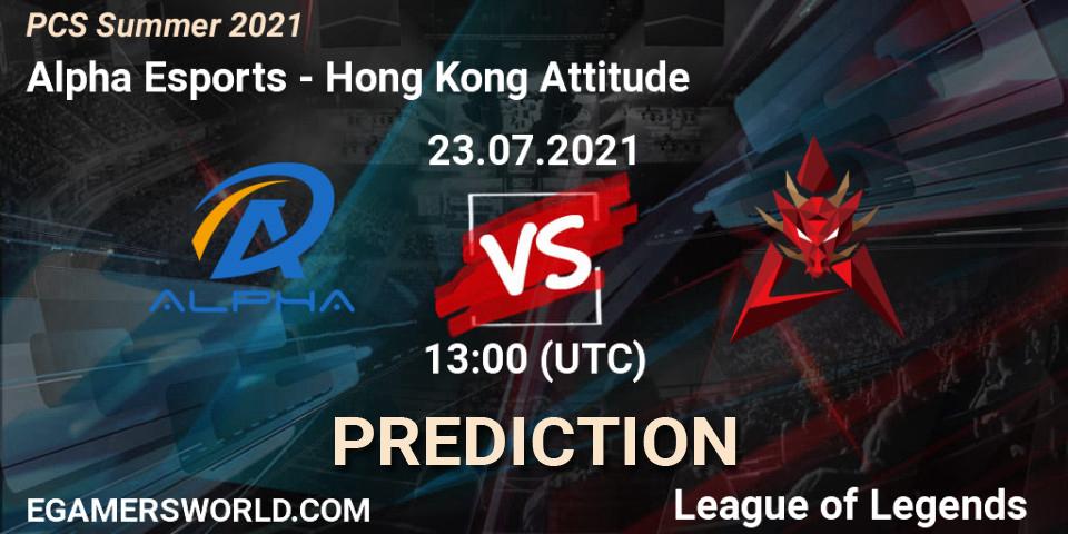 Alpha Esports - Hong Kong Attitude: прогноз. 23.07.21, LoL, PCS Summer 2021