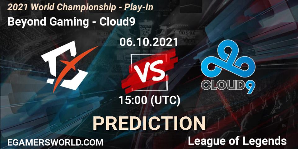 Beyond Gaming - Cloud9: прогноз. 06.10.2021 at 15:00, LoL, 2021 World Championship - Play-In