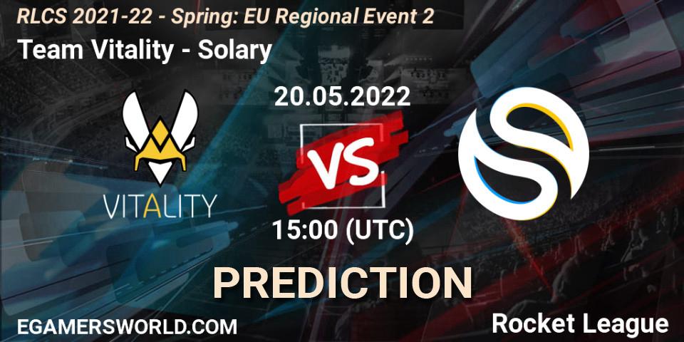 Team Vitality - Solary: прогноз. 20.05.22, Rocket League, RLCS 2021-22 - Spring: EU Regional Event 2