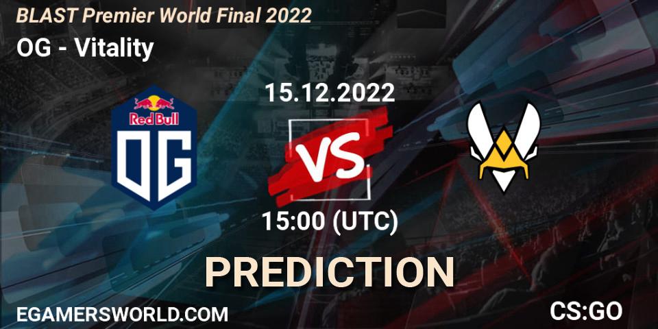 OG - Vitality: прогноз. 15.12.22, CS2 (CS:GO), BLAST Premier World Final 2022