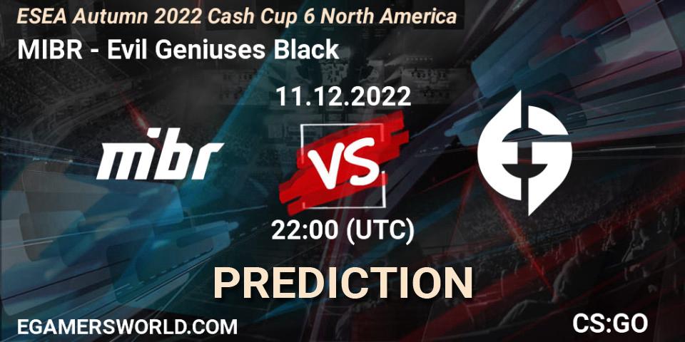 MIBR - Evil Geniuses Black: прогноз. 11.12.2022 at 22:55, Counter-Strike (CS2), ESEA Cash Cup: North America - Autumn 2022 #6