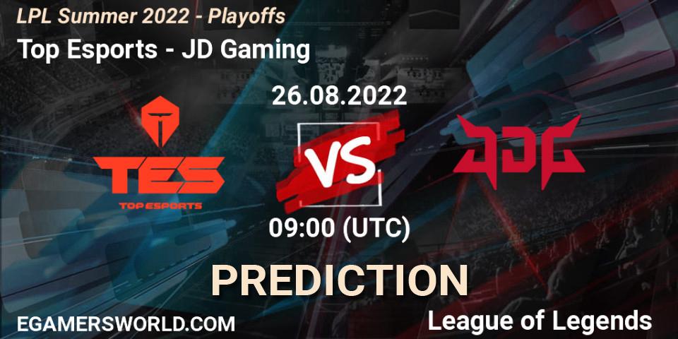 Top Esports - JD Gaming: прогноз. 26.08.2022 at 09:00, LoL, LPL Summer 2022 - Playoffs